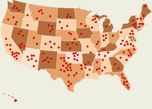 Scope of Jury Consulting Work Locations